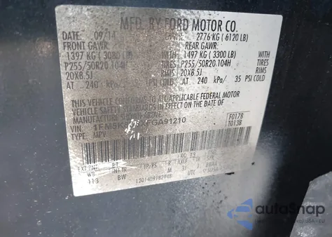 2015 Ford Explorer Xlt z USA, uszkodzony, nr VIN 1FM5K8D8XFGA91210